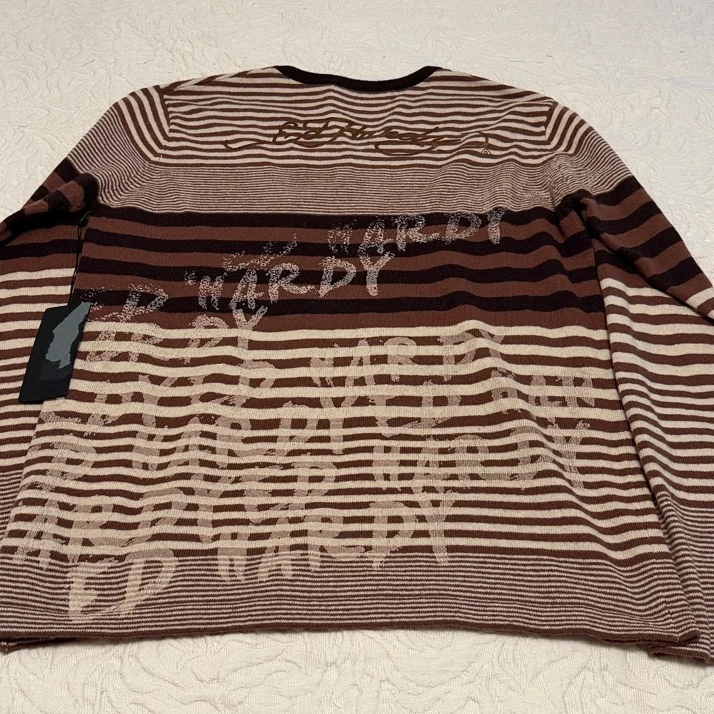 Ed Hardy by Christian Audigier unisex V neck sweater XL